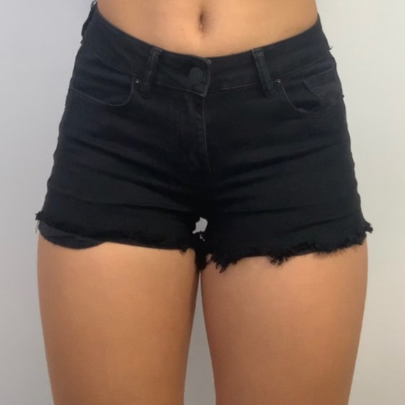 Black Jean Shorts - Picture 2 of 4